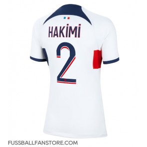 Paris Saint-Germain Achraf Hakimi #2 Replik Auswärtstrikot Damen 2023-24 Kurzarm